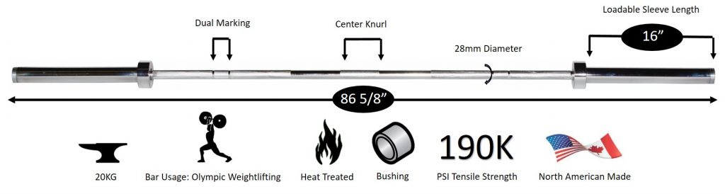 Men's Elite Olympic Training Weight Bar
