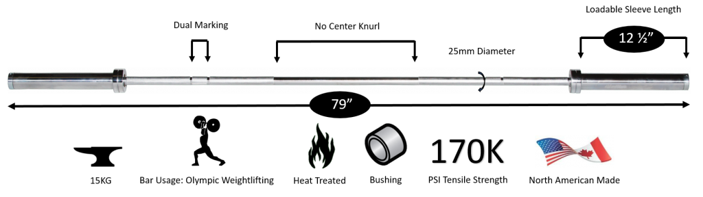 Women's International Chrome Olympic Training Bar