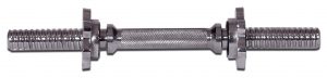 Chrome 14" Spin-Lock Dumbbell Handle w/ Collars