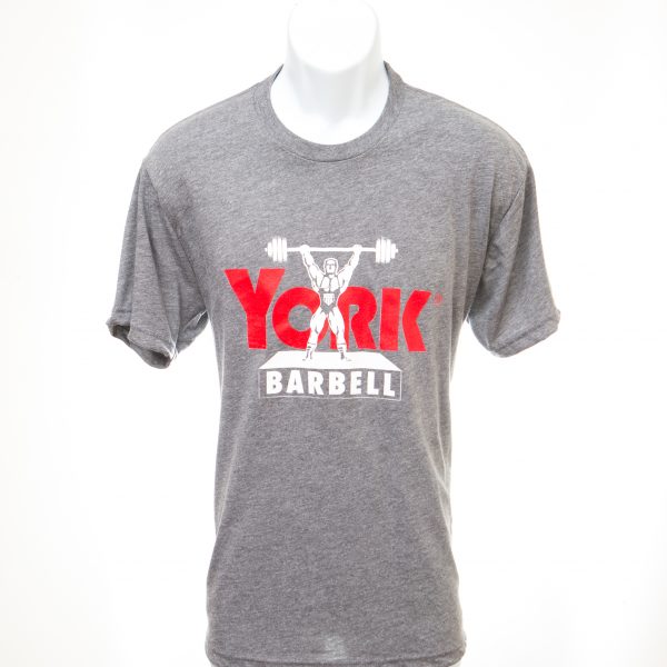 york barbell grey platform lifter tshirt