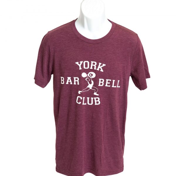 York Barbell Club Tee-Maroon