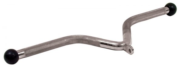 V Shape Chrome Bar W/ Rubber Ends | Cable Machine Attachments