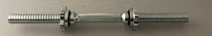 YORK 18” Solid Steel Spin Lock Bar with Collars