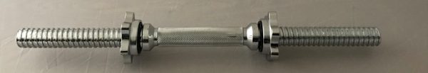YORK 18” Solid Steel Spin Lock Bar with Collars