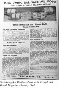 York Swing Bar Wartime Model