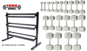 dumbbells and rack for at home gym