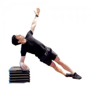 hand elevated side plank
