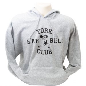York Barbell Club Logo Pullover Hoodie - Grey
