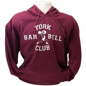 York Barbell Club Logo Pullover Hoodie - Maroon