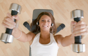 lifting weights with music