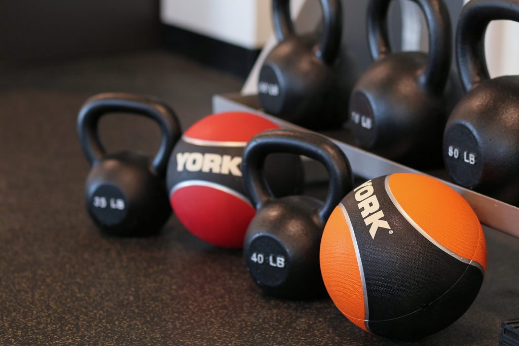 York kettlebells and medicine balls